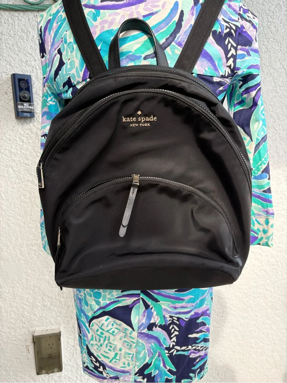 kate spade New York Karissa Black Nylon Backpack